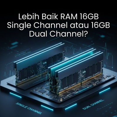 Lebih Baik RAM 16GB Single Channel atau 16GB Dual Channel?