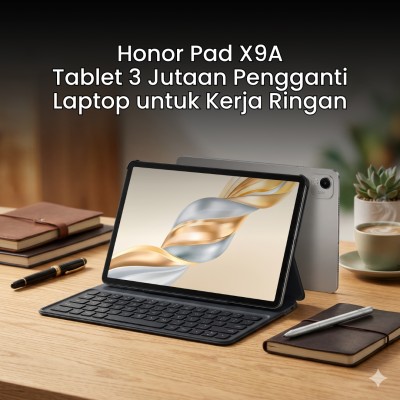 Honor Pad X9A, Tablet 3 Jutaan Pengganti Laptop untuk Kerja Ringan