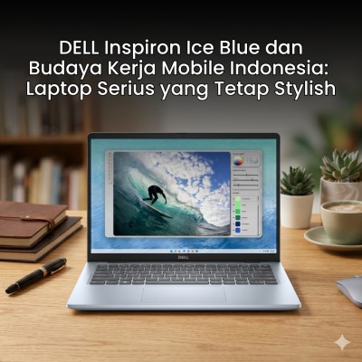 DELL Inspiron Ice Blue dan Budaya Kerja Mobile Indonesia: Laptop Serius yang Tetap Stylish