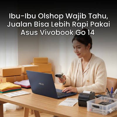 Ibu-Ibu Olshop Wajib Tahu, Jualan Bisa Lebih Rapi Pakai Asus Vivobook Go 14 