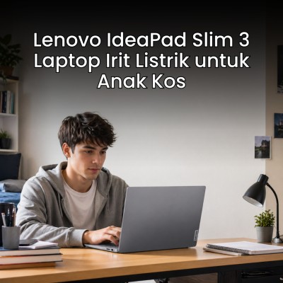 Lenovo IdeaPad Slim 3, Laptop Irit Listrik untuk Anak Kos