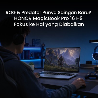 ROG & Predator Punya Saingan Baru? HONOR MagicBook Pro 16 H9 Fokus ke Hal yang Diabaikan