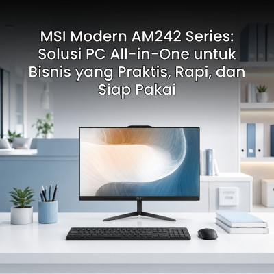MSI Modern AM242 Series: Solusi PC All-in-One untuk Bisnis yang Butuh Praktis, Rapi, dan Siap Pakai