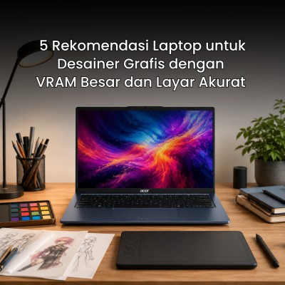5 Rekomendasi Laptop untuk Desainer Grafis dengan VRAM Besar dan Layar Akurat 
