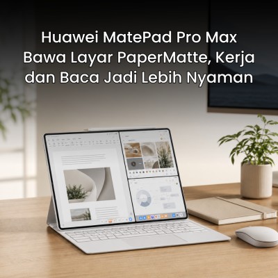 Huawei MatePad Pro Max Bawa Layar PaperMatte, Kerja dan Baca Jadi Lebih Nyaman
