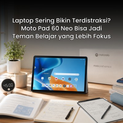 Laptop Sering Bikin Terdistraksi? Moto Pad 60 Neo Bisa Jadi Teman Belajar yang Lebih Fokus