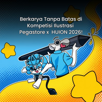 Berkarya Tanpa Batas di Kompetisi Ilustrasi Pegastore x HUION 2026!