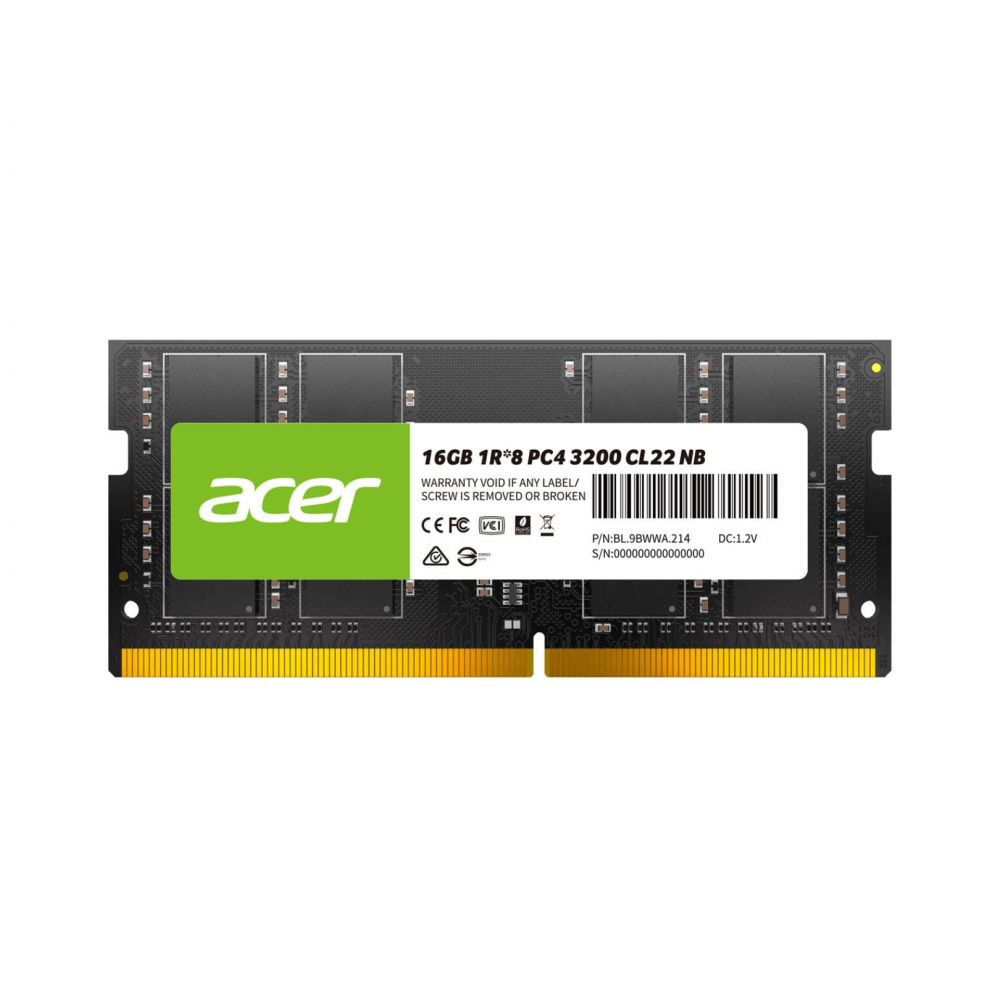 Acer RAM DDR4 SD100 16GB 3200 PC32 Sodimm