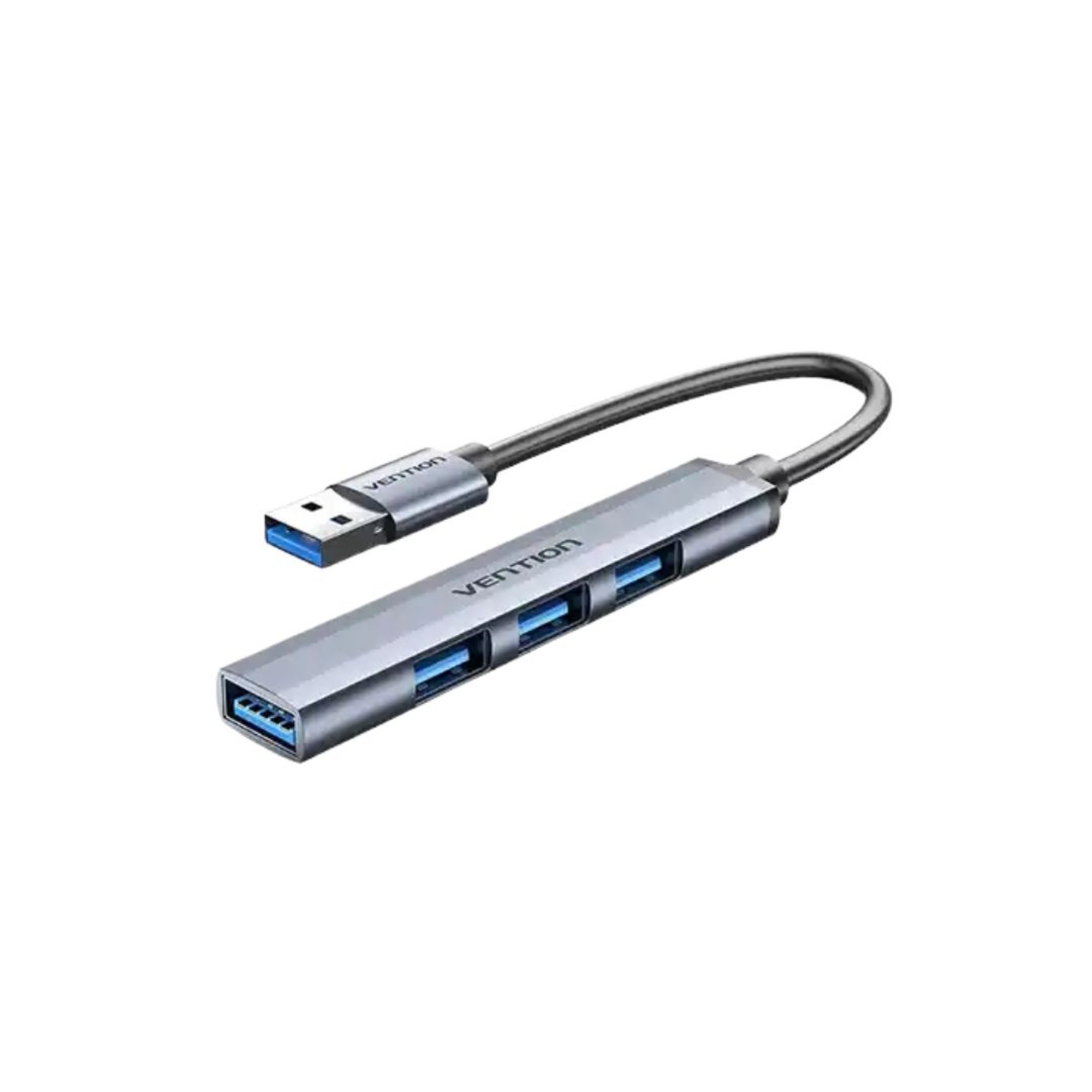 VENTION 4-Port Hub USB 3.0 + 2.0 Mini Slim Metal Grey 0.15M 