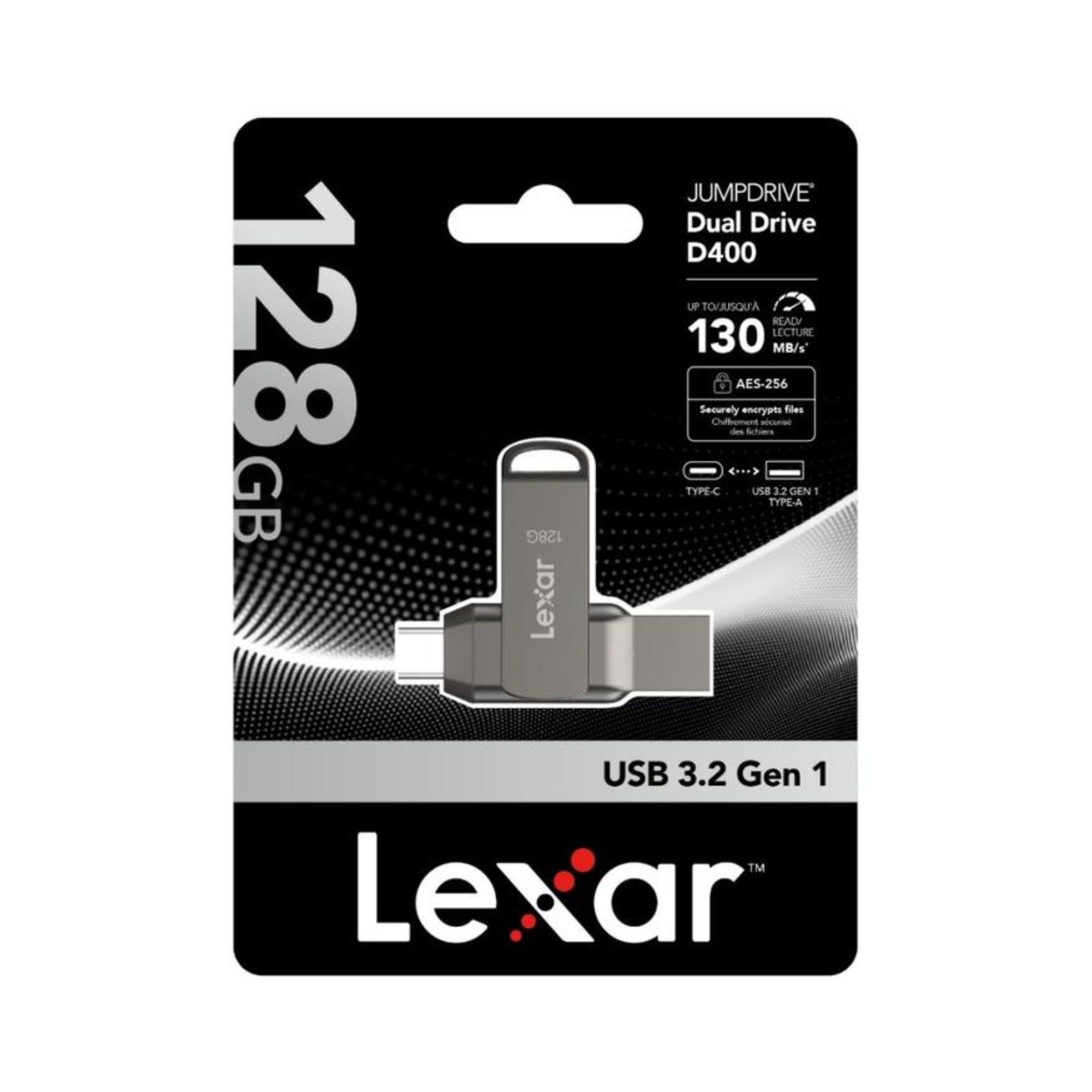Lexar Flashdisk JumpDrive Dual Drive D400 128GB USB 3.2 Type-C