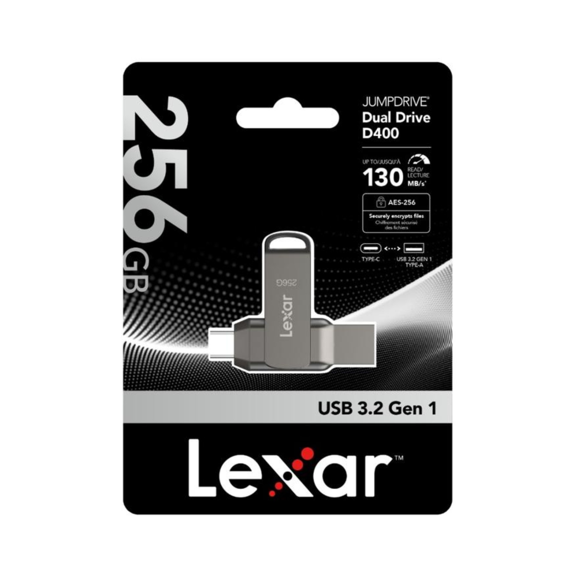 Lexar Flashdisk JumpDrive Dual Drive D400 256GB USB 3.2 Type-C