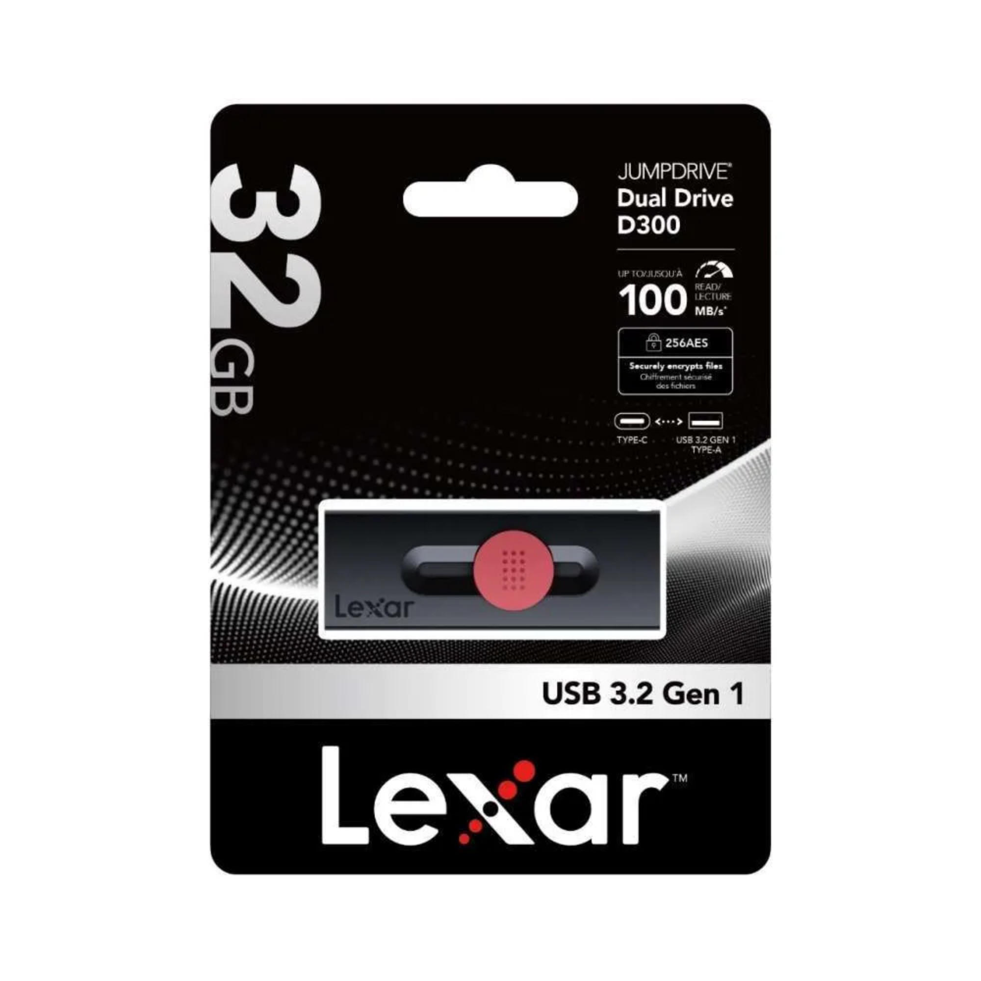 Lexar Flashdisk JumpDrive Dual Drive D300 32GB USB 3.2 Type-C	