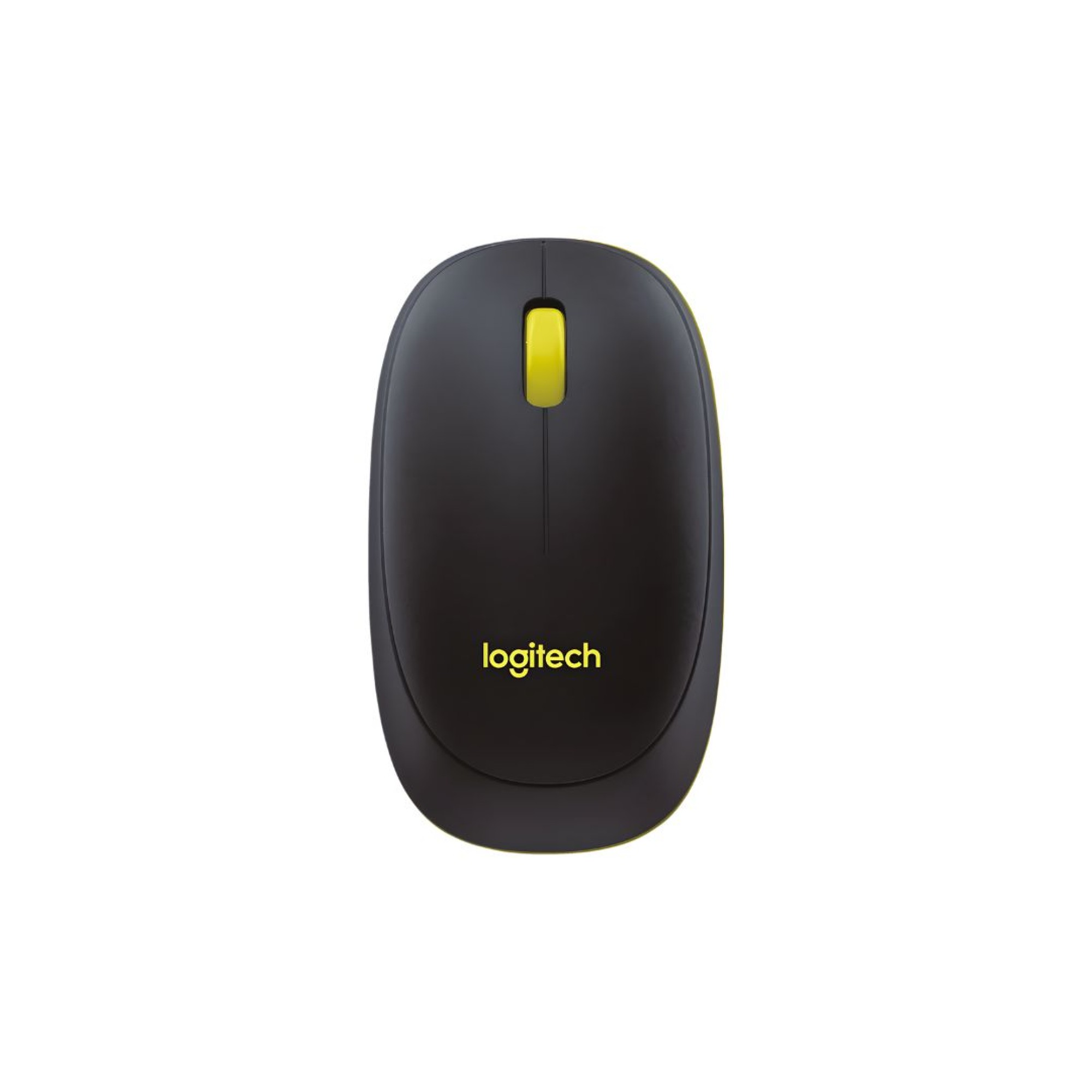 Logitech Mk240 Nano Keyboard & Mouse Wireless Hitam/Chartreuse Yellow