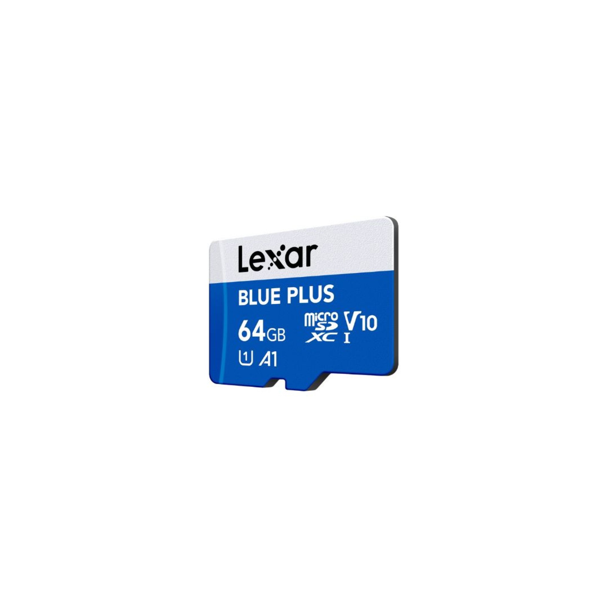 Lexar BLUE PLUS microSDHC 64GB+ Adapter