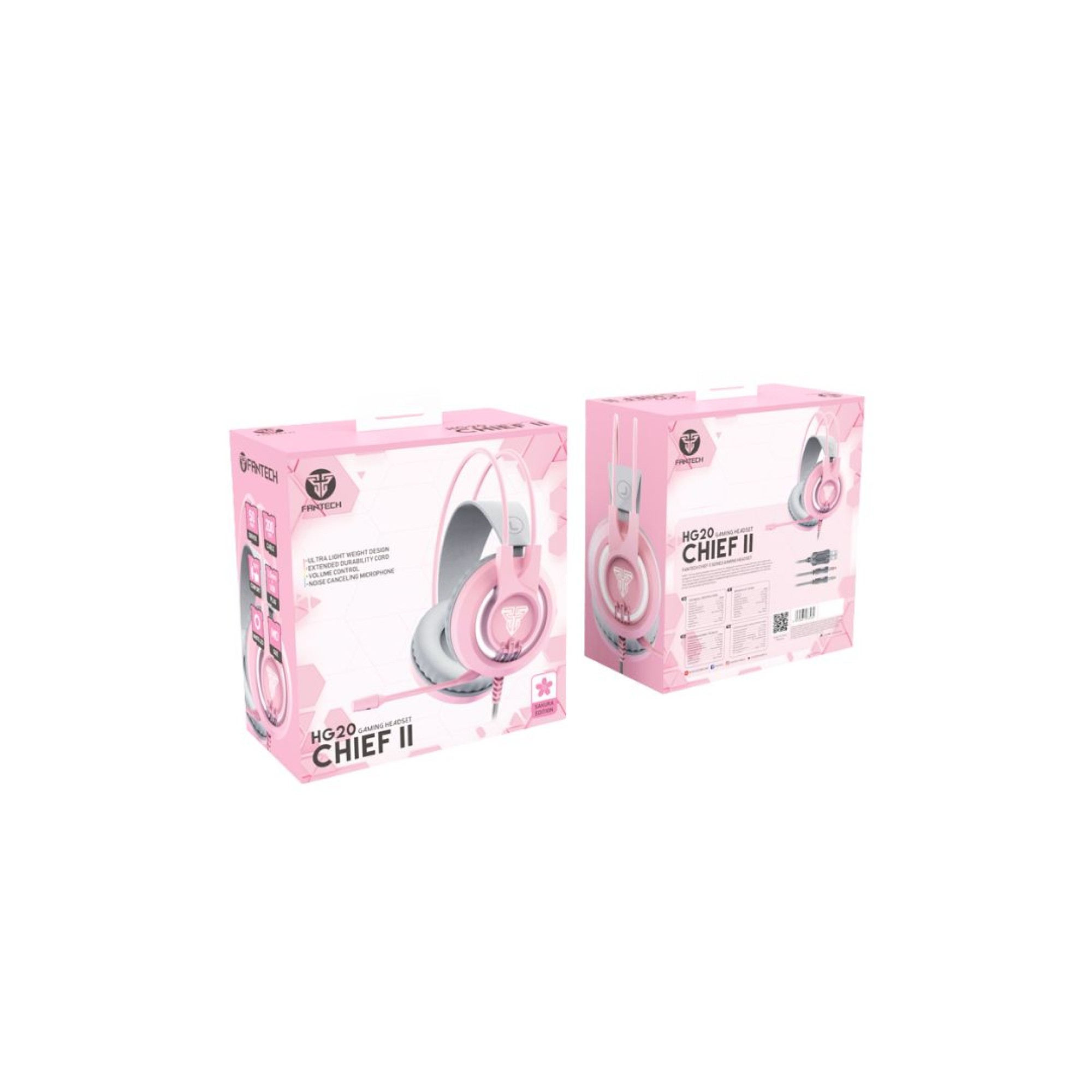 Fantech CHIEF II HG20 RGB Gaming Headset Pink