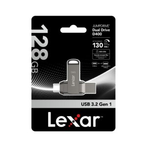 Lexar Flashdisk JumpDrive Dual Drive D400 128GB USB 3.2 Type-C